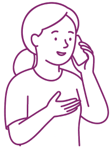 Illustration einer telefonierenden Person